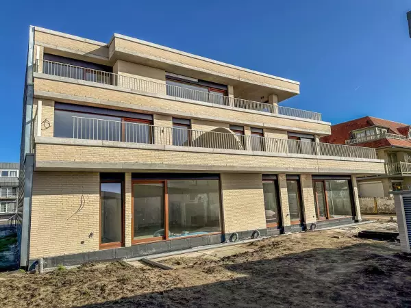 Luxe nieuwbouw appartement 115m² met groot zonneterras 23m² en zicht op de duinen.